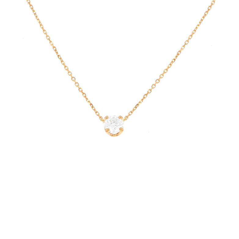 Collier diamant 0.61 carat or jaune 2.49g Comme neuf -  reconditionné disponible sur Gemme Les Bijoux